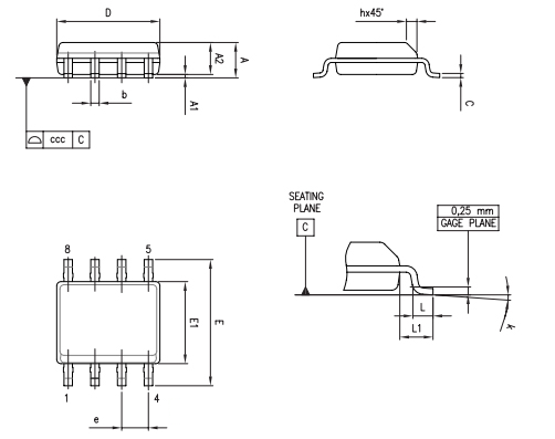 S0-8 Package Mechanical Drawing