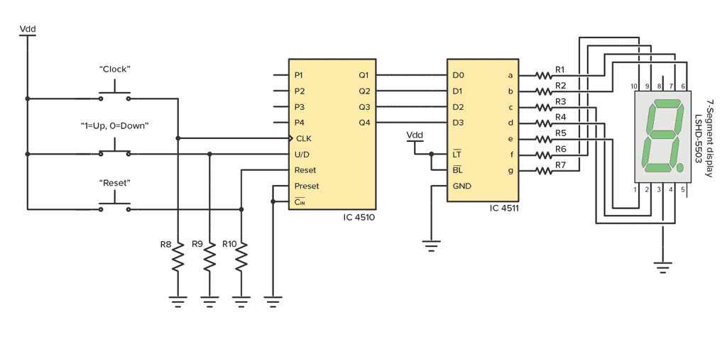 CD4510 Circuit