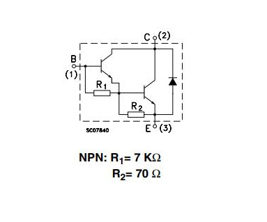 TIP122 Internal Schematic Diagram