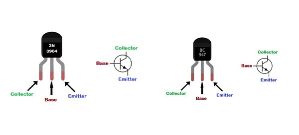 2N3904 vs. BC547 Pinout